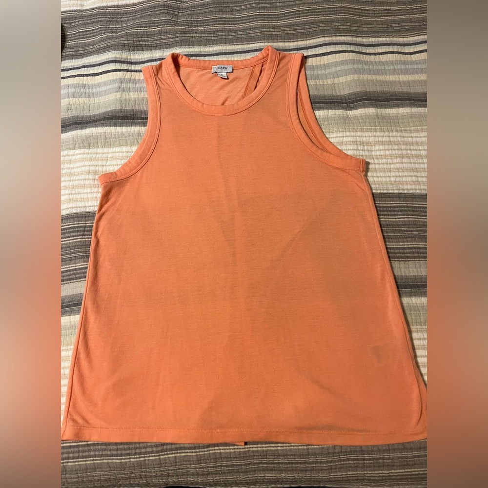 J. Crew Coral Sleeveless Top with Open Back. Small.